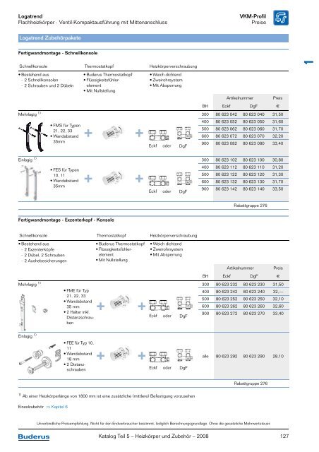 Nutzungshinweise Katalog Teil 5 – Heizkörper und ... - Buderus