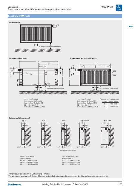 Nutzungshinweise Katalog Teil 5 – Heizkörper und ... - Buderus