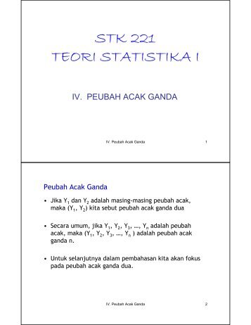 STK 221 TEORI STATISTIKA I