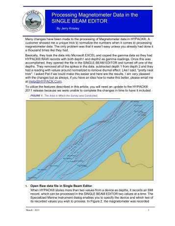 Processing Magnetometer Data in the SINGLE BEAM ... - Hypack