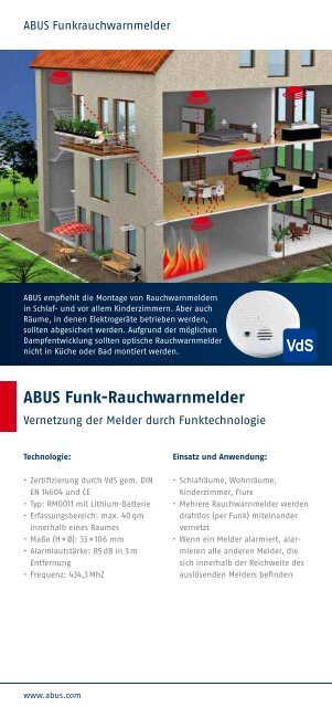 Flyer Rauchmelder - Abus