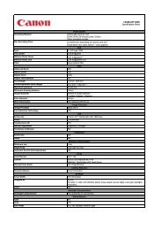 LEGRIA HF R206 Specification Sheet.xlsx - Canon