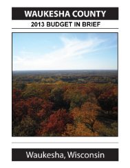 2013 Budget in Brief - Waukesha County