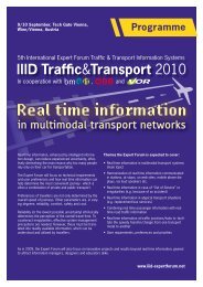 Programme PDF - IIID Expert Forum Traffic Guiding Systems
