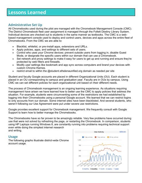 SHUSD Chromebook Pilot Report 111213