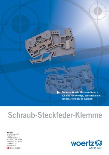 Schraub-Steckfeder-Klemme - Woertz Carolina Inc.