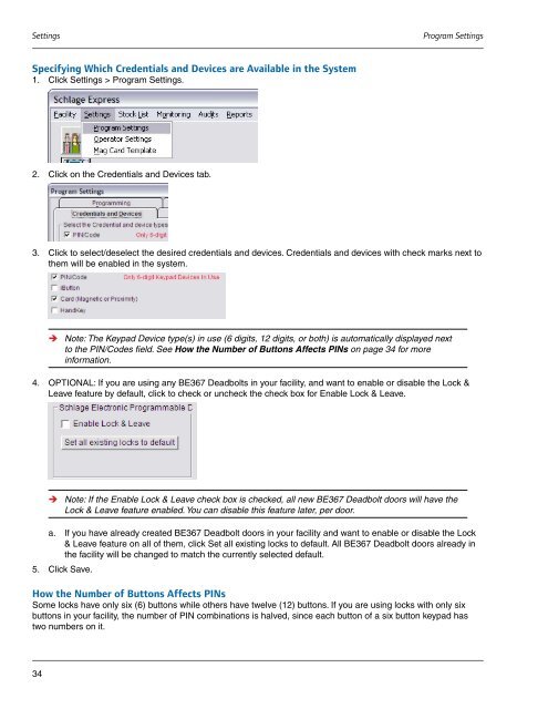 Schlage Express User's Manual - Security Technologies