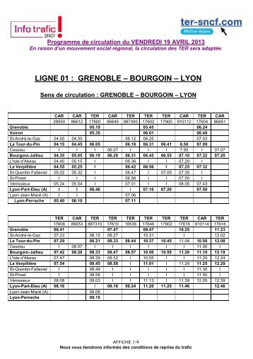 01 GRENOBLE-BOURGOIN-LYON - TER SNCF