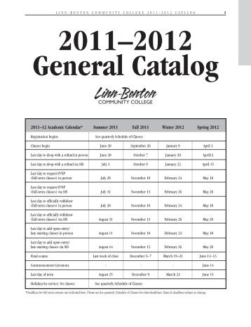 2011â2012 General Catalog - LBCC Paperless Office - Linn-Benton ...