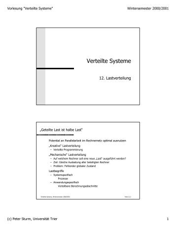 pdf - Systemsoftware und Verteilte Systeme - UniversitÃƒÂ¤t Trier