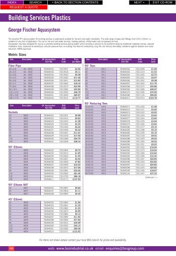 Building Services Plastics - BSS Price Guide 2010