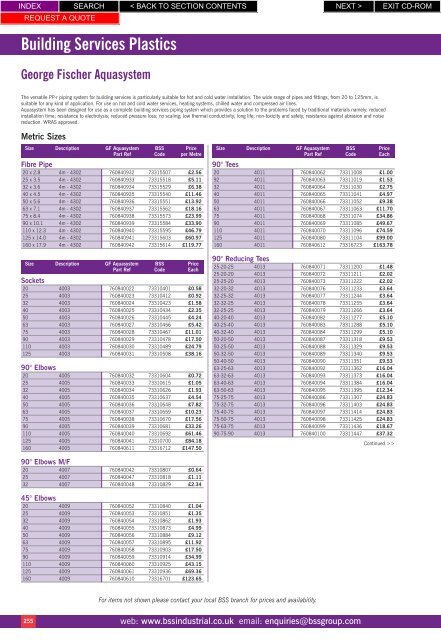 Building Services Plastics - BSS Price Guide 2010