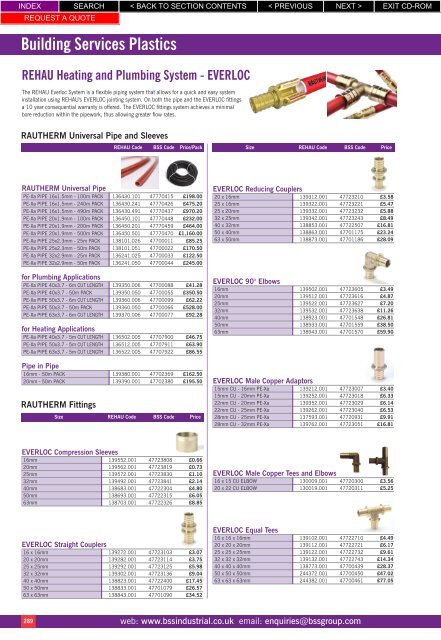 Building Services Plastics - BSS Price Guide 2010