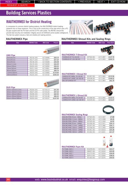 Building Services Plastics - BSS Price Guide 2010