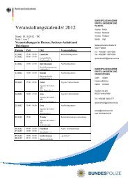 Veranstaltungskalender - Bundespolizei