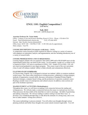 ENGL 1101: English Composition I - Clayton State University