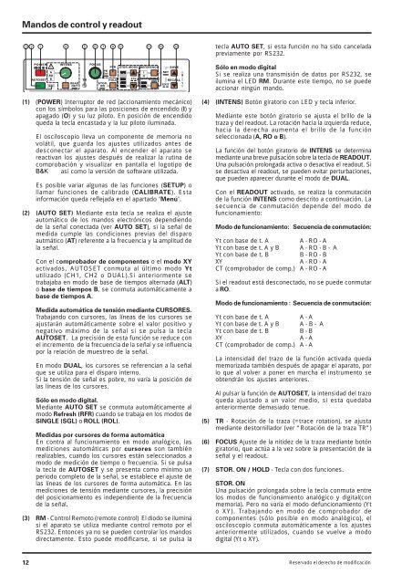 El Manual de la Instrucción El Modelo: 5105A - BK Precision