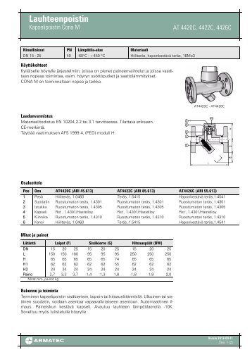 EsiteTuotetiedosto Lauhteenpoistin - Kapselipoistin Cona M - Armatec