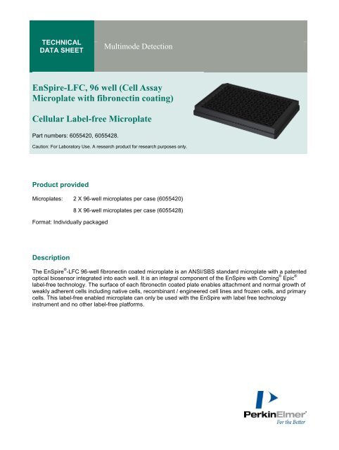 EnSpire-LFC, 96 well (Cell Assay Microplate with ... - PerkinElmer