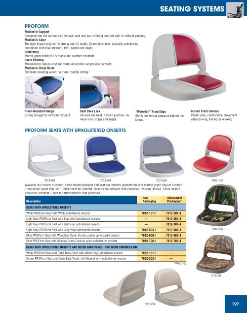 seating systems - Attwood