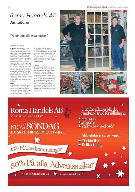 GOTLANDS ANNONSBLAD vecka 48,torsdag 2 december sidan 1