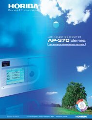 AP-370 Series product literature - Horiba