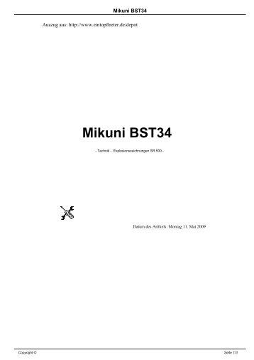 Mikuni BST34 - Ratpak