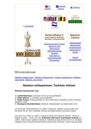 Naisten mittaaminen: Tarkista mittasi