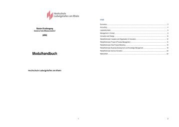 Modulhandbuch - Hochschule Ludwigshafen am Rhein