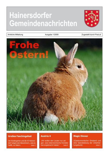 Gemeindezeitung 01-09 (998 KB) - Gemeinde Hainersdorf