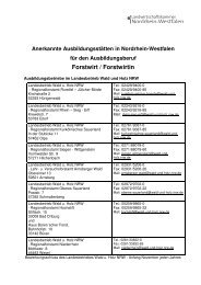 Anerk. Ausbildungsstätten NRW - Forstwirte für 2012 - für Internet