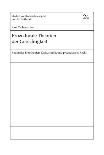 Prozedurale Theorien der Gerechtigkeit - servat.unibe.ch