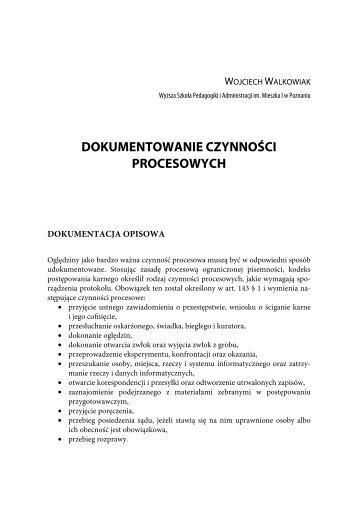 pobierz pdf - WyÅ¼sza SzkoÅa Pedagogiki i Administracji im. Mieszka I ...