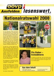 lesenswert. Nationalratswahl 2008 - ÃVP Ansfelden