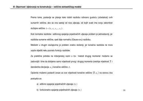 3. Otpornost i djelovanja na konstrukciju: veličine stohastičkog modela