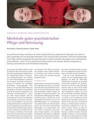 Merkmale guter psychiatrischer Pflege und Betreuung - Gesundheit ...