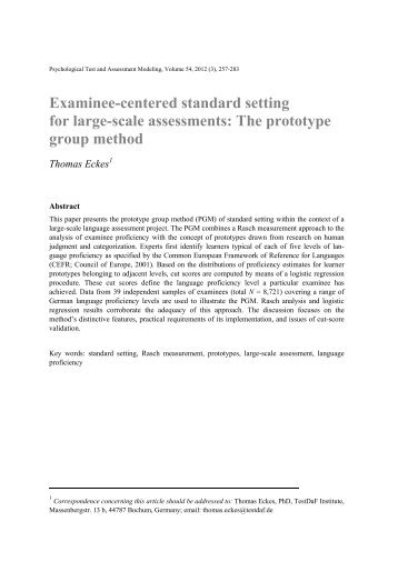 The prototype group method - TestDaF-Institut