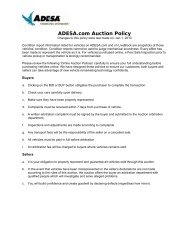 ADESA.com Auction Policy