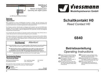 Bedienungsanleitung VIESSMANN Schaltkontakt 6840