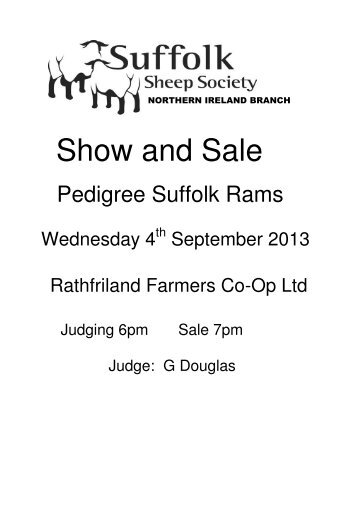 Show and Sale - Suffolk Sheep Society