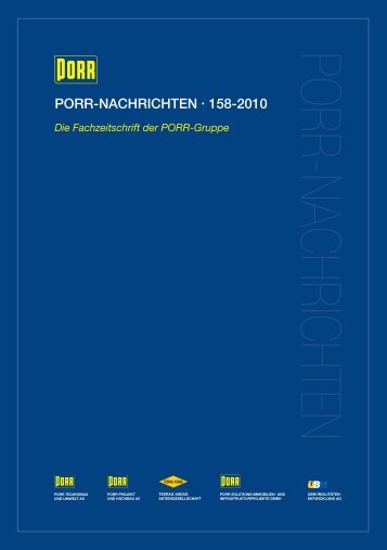 PORR-NACHRICHTEN . 158-2010 - PORR AG