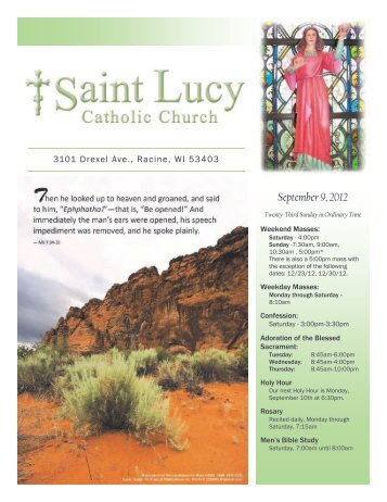 September 9, 2012 - St. Lucy's Catholic Church