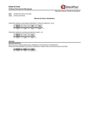 Memoria de calculo - TCM-CE