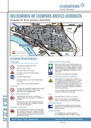 WILLKOMMEN IM CHEMPARK KREFELD-UERDINGEN