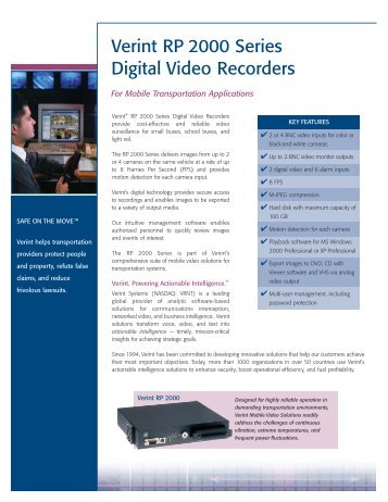 Verint RP 2000-4 - 100 Digital video recorders - SourceSecurity.com