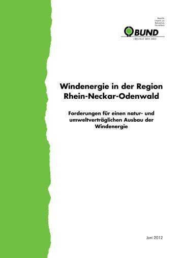 Windenergie in der Region Rhein-Neckar-Odenwald Forderungen ...