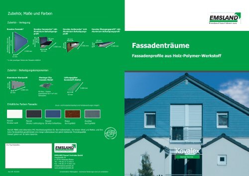 Fassadenträume Fassadenprofile aus Holz ... - EMSLAND-PANEELE