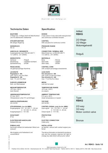 Artikel: RBKG 2/2-Wege- 3/2-Wege ... - END Armaturen