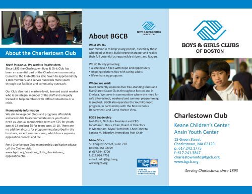 About BGCB - Boys and Girls Club of Boston