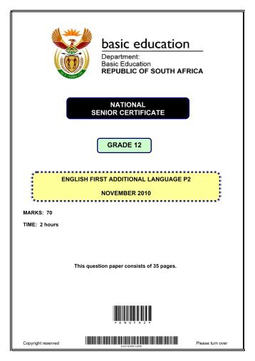 NATIONAL SENIOR CERTIFICATE GRADE 12